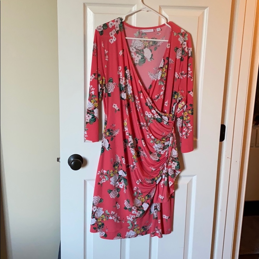 New York & Company wrap floral dress